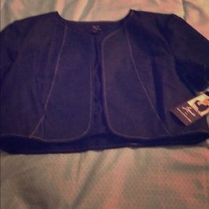 Navy blue short waist jacket